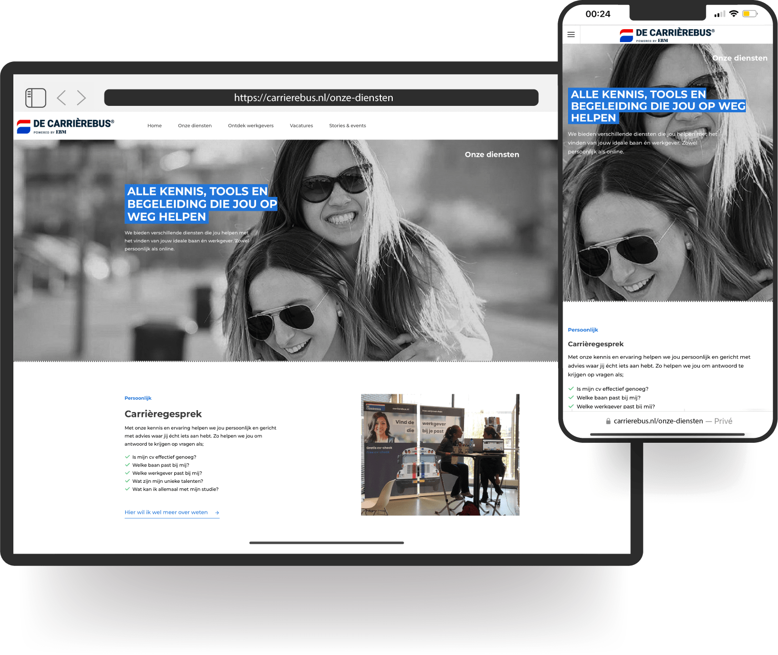 De Carrièrebus services